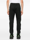 Stretch Cotton Cargo Straight Pants Black - STONE ISLAND - BALAAN 6