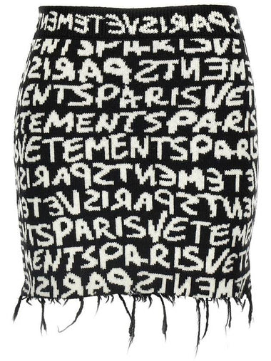 Vetements 'Vetements Paris Monogram Mini' Skirt - VETEMENTS - BALAAN 1