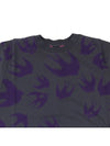 Purple Swallow Printing Short Sleeve T-Shirt 277605 - ALEXANDER MCQUEEN - BALAAN 7