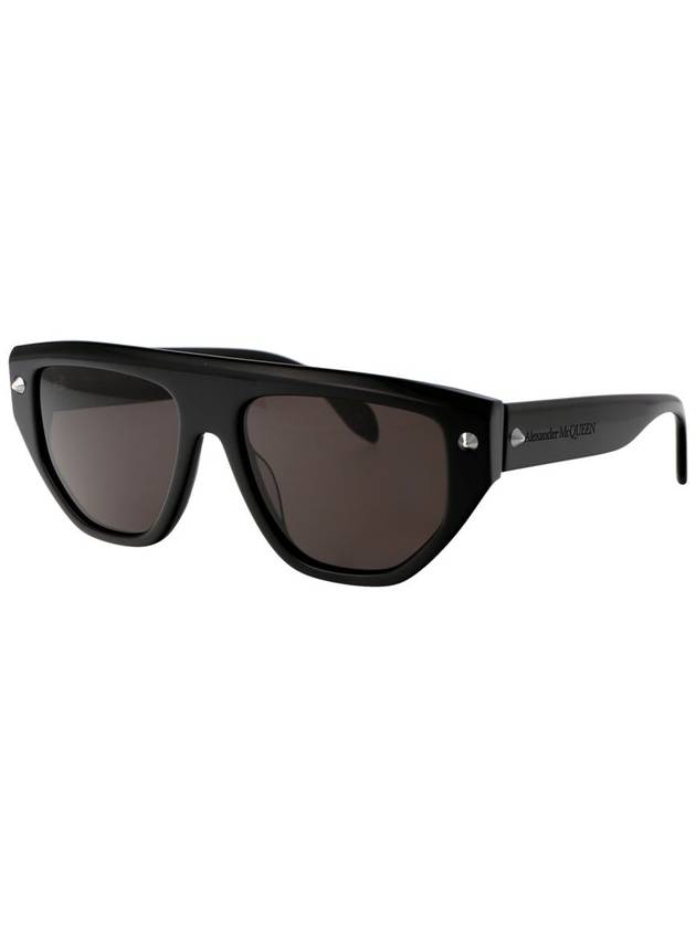 Sunglasses AM0408S 001 BLACK BLACK GRAY - ALEXANDER MCQUEEN - BALAAN 3