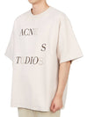 Logo Short Sleeve T-shirt Beige - ACNE STUDIOS - BALAAN 3