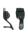Quilted Nappa Sandal Heels Inkwell - BOTTEGA VENETA - BALAAN 2
