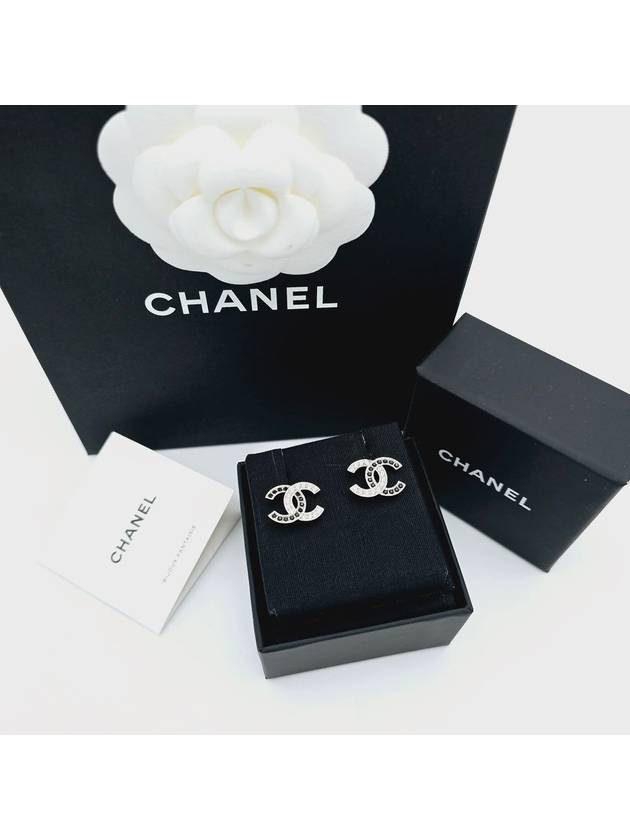 CC logo half earrings black silver earrings AB8981 - CHANEL - BALAAN 5