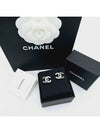 CC logo half earrings black silver AB8981 - CHANEL - BALAAN 5