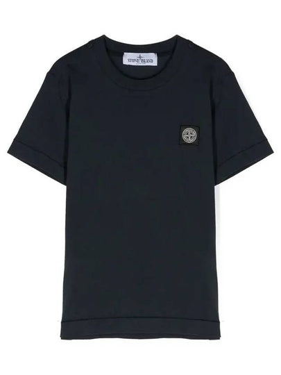 Kids Logo Patch T Shirt Navy 781620147 V0020 - STONE ISLAND - BALAAN 2