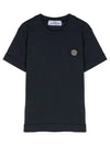 Kids Logo Patch T Shirt Navy 781620147 V0020 - STONE ISLAND - BALAAN 1