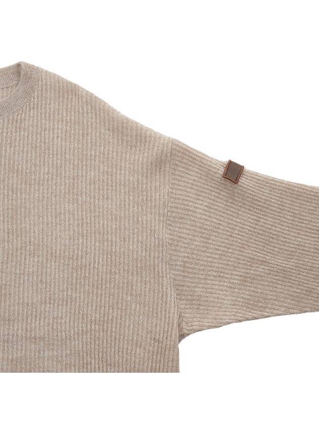 Crew Neck Knit Top Beige - BRUNELLO CUCINELLI - BALAAN 5