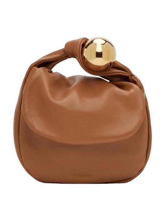 Women's Sphere Lambskin Leather Tote Bag Brown - JIL SANDER - BALAAN 1