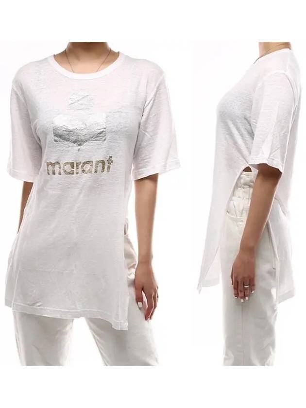 Kuta slit logo t-shirt TS0382 00M008E - ISABEL MARANT - BALAAN 1