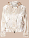 Half Hood Windbreaker Tiya Beige Hoodie Zip up Women - MONCLER - BALAAN 4