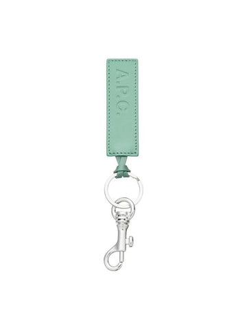 Logo Leather Key Holder Green - A.P.C. - BALAAN 1