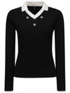 Official W LOGO POINT CABLE SWEATER BK - ANEWGOLF - BALAAN 1