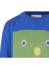 Kids Funny Face Knit Blue B224AC115 421 - BOBO CHOSES - BALAAN 4