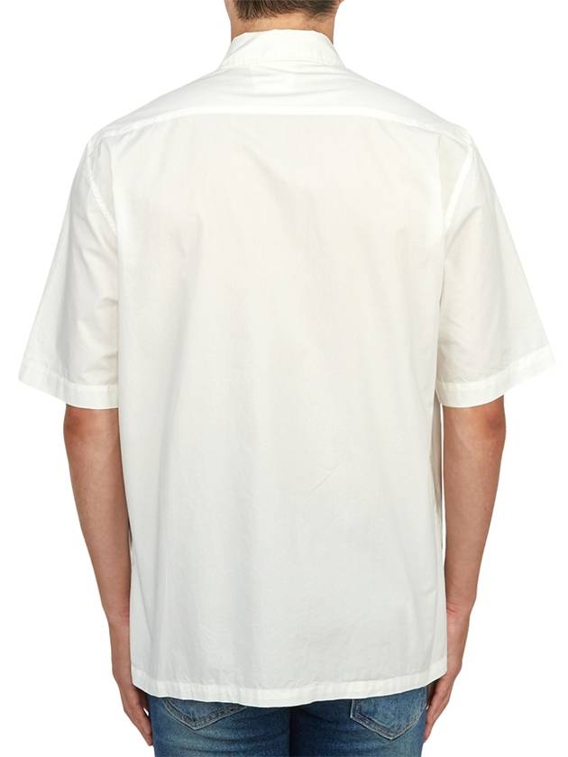 Cotton Popeline Short Sleeve Shirt White - CP COMPANY - BALAAN 4