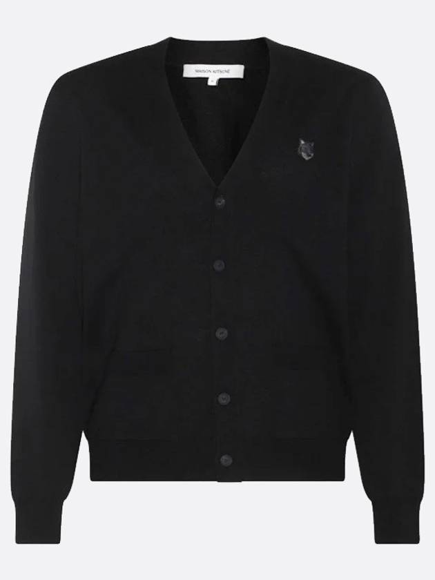 Bold Fox Head Patch Regular Cardigan Black - MAISON KITSUNE - BALAAN 2