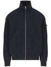 Old Effect Fleece Zip-Up Jacket Navy - STONE ISLAND - BALAAN 1