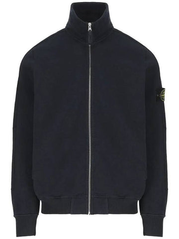 Old Effect Fleece Zip-Up Jacket Navy - STONE ISLAND - BALAAN 1