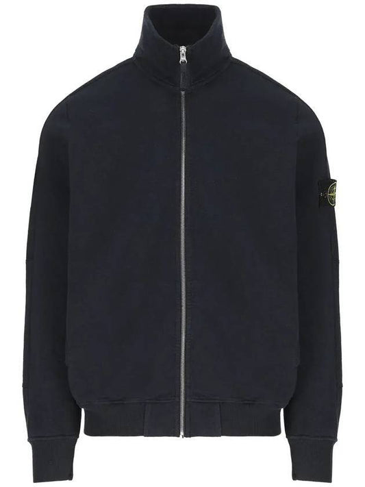 Old Effect Fleece Zip-Up Jacket Navy - STONE ISLAND - BALAAN 1