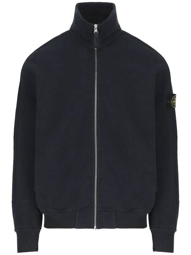 Old Effect Fleece Zip-Up Jacket Navy - STONE ISLAND - BALAAN 1