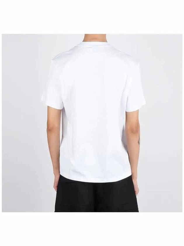 Heart Cotton Short Sleeve T-Shirt White - AMI - BALAAN 5