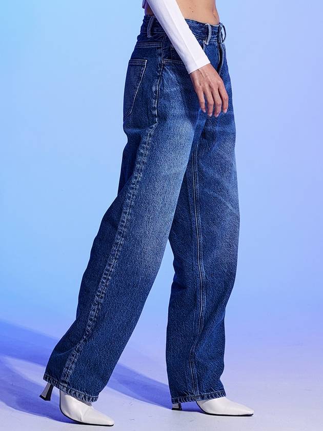 Brush Washed Denim Relax Fit Jeans Blue - LMN3011 - BALAAN 1