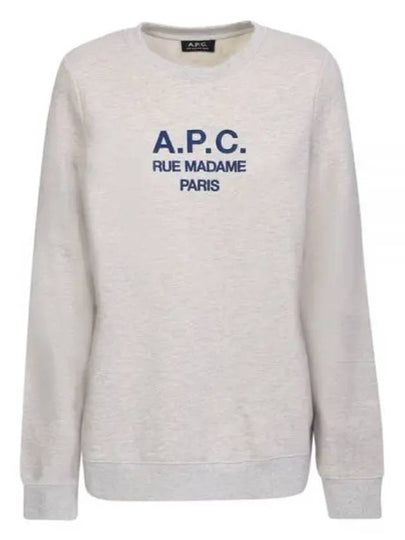 Women's Tina Logo Sweat Sweatshirt Heather Ecru - A.P.C. - BALAAN 2