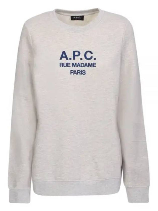 Women's Tina Logo Sweat Sweatshirt Heather Ecru - A.P.C. - BALAAN 2