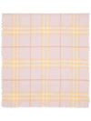 Check Print Wool Scarf Pink - BURBERRY - BALAAN 1