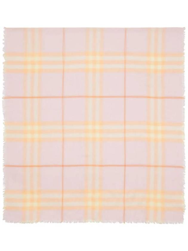 Check Print Wool Scarf Pink - BURBERRY - BALAAN 1