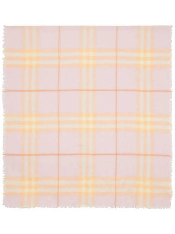 Check Print Wool Scarf Pink - BURBERRY - BALAAN 1