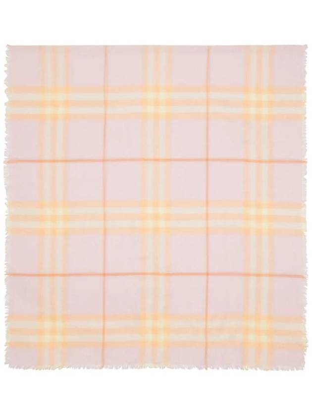 Check Print Wool Scarf Pink - BURBERRY - BALAAN 1