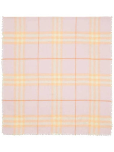 Check Print Wool Scarf Pink - BURBERRY - BALAAN 1