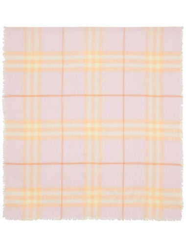 Check Print Wool Scarf Pink - BURBERRY - BALAAN 1