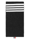 Striped Cashmere Muffler Dark Grey - THOM BROWNE - BALAAN 5