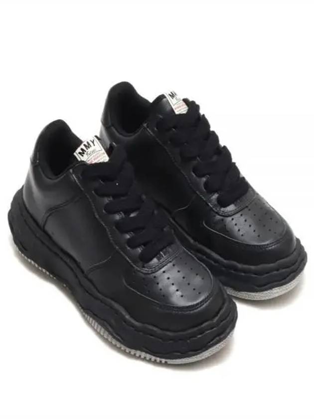 Wayne OG Sole Leather Low Top Sneakers Black - MIHARA YASUHIRO - BALAAN 2