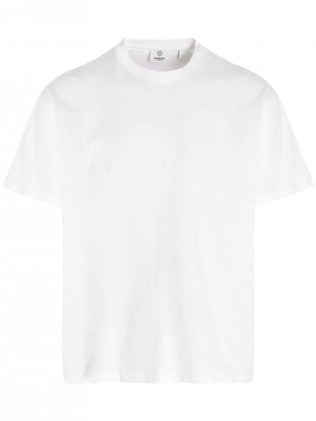 Men's Logo Short Sleeve T-Shirt White - BURBERRY - BALAAN.
