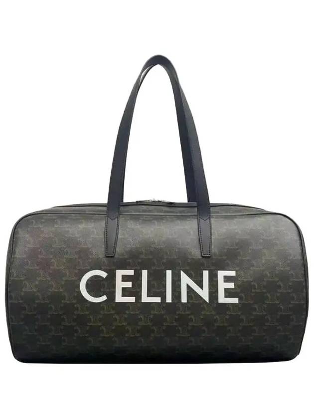 Logo Print Triomphe Canvas Duffel Bag Black - CELINE - BALAAN 2