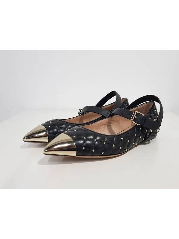 S0E31 RZB 0NO Rockstud Flat Shoes - VALENTINO - BALAAN 1