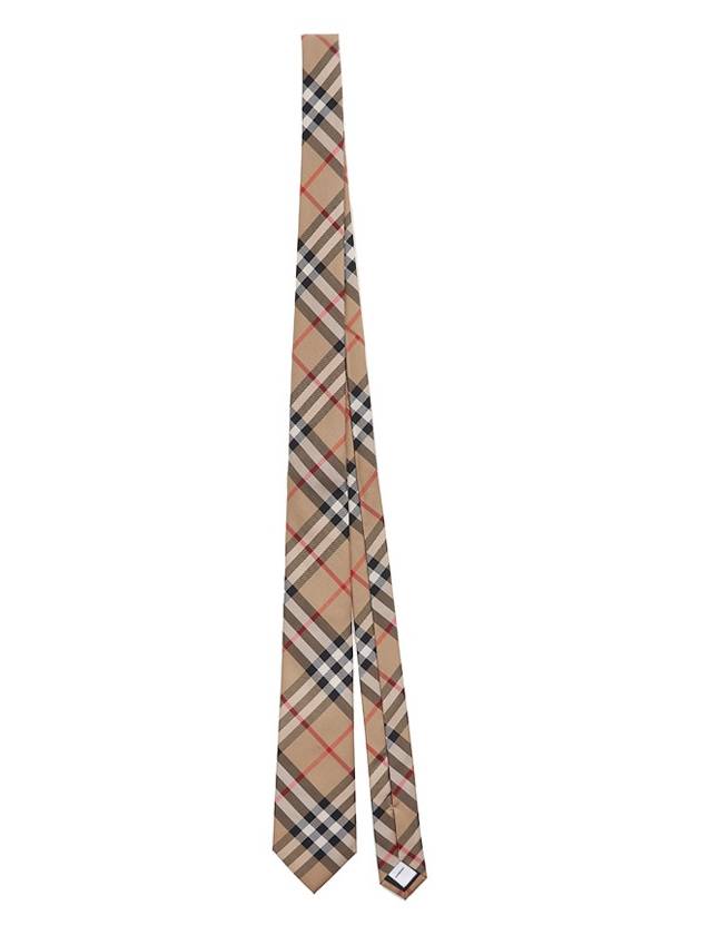 Men's Modern Cut Vintage Check Silk Tie Beige - BURBERRY - BALAAN 10