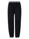 Logo Elastic Stretch Corduroy Track Pants Black - ALEXANDER WANG - BALAAN 1