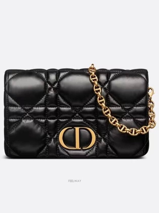 Caro Macrocannage Mini Cross Bag Black - DIOR - BALAAN 2