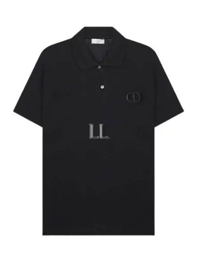 CD Icon Cotton Polo Shirt Black - DIOR - BALAAN 2