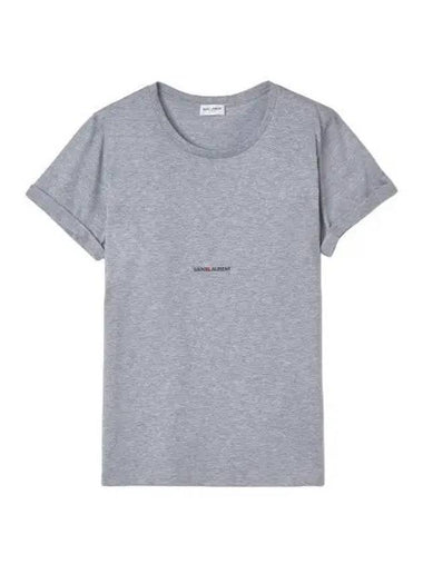 square short sleeve t shirt gray - SAINT LAURENT - BALAAN 1