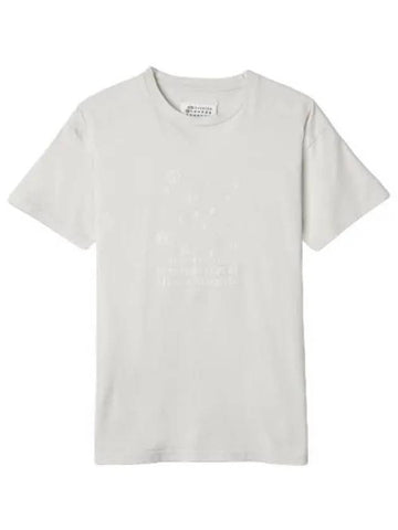 Numeric Logo T Shirt Off White Long Sleeve - MAISON MARGIELA - BALAAN 1
