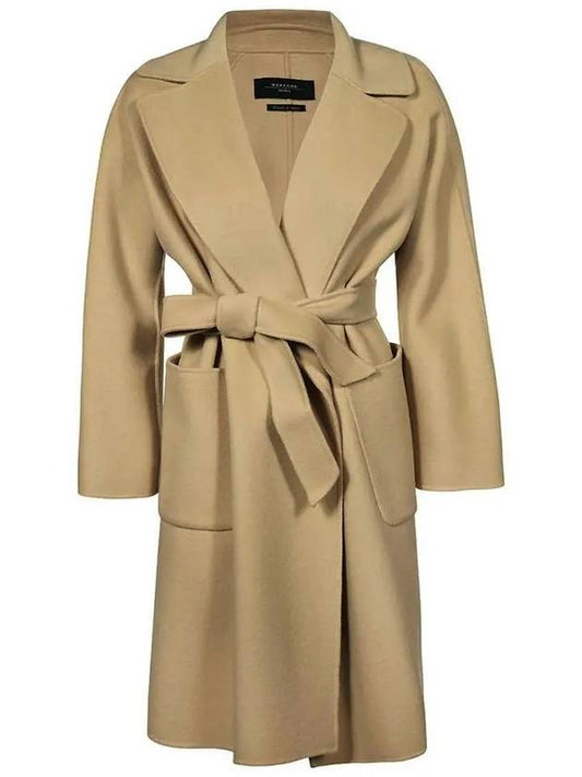 ROVO Belted Wool Coat Camel 2350160339 016 - MAX MARA - BALAAN 1