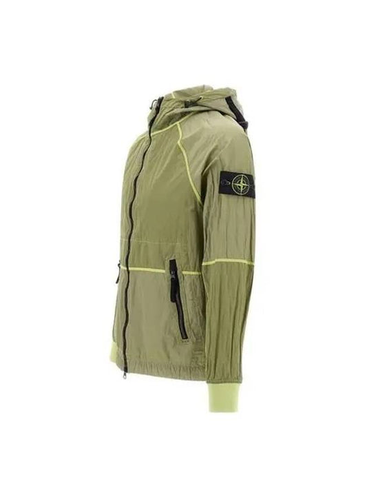 Watro Nylon Hooded Jacket Lime Green - STONE ISLAND - BALAAN 2