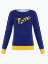 Logo Knit Top Blue - MARNI - BALAAN 2