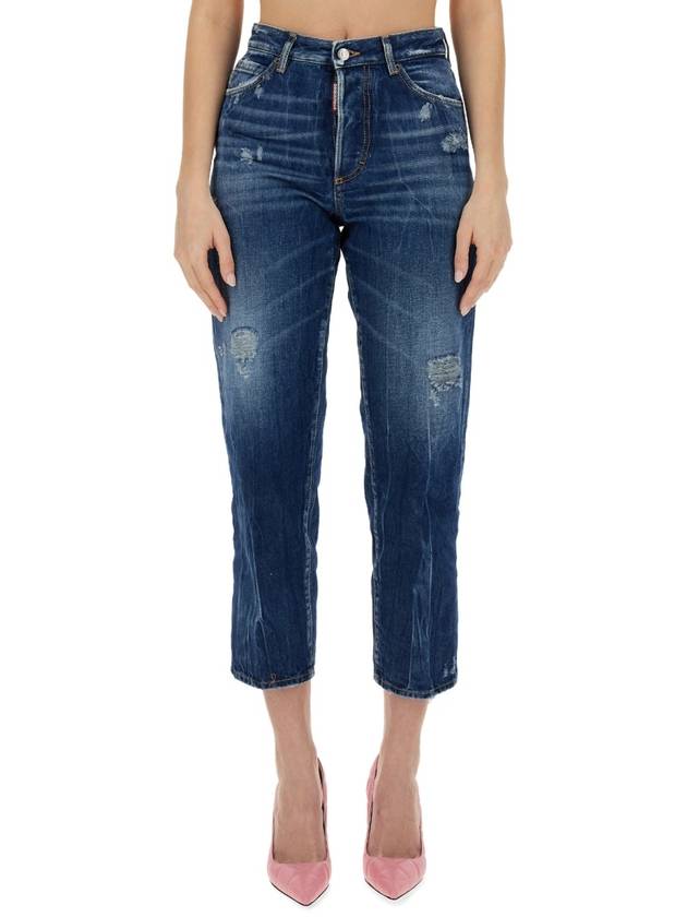 Denim Straight Pants S72LB0720 S30891470 BLUE - DSQUARED2 - BALAAN 2