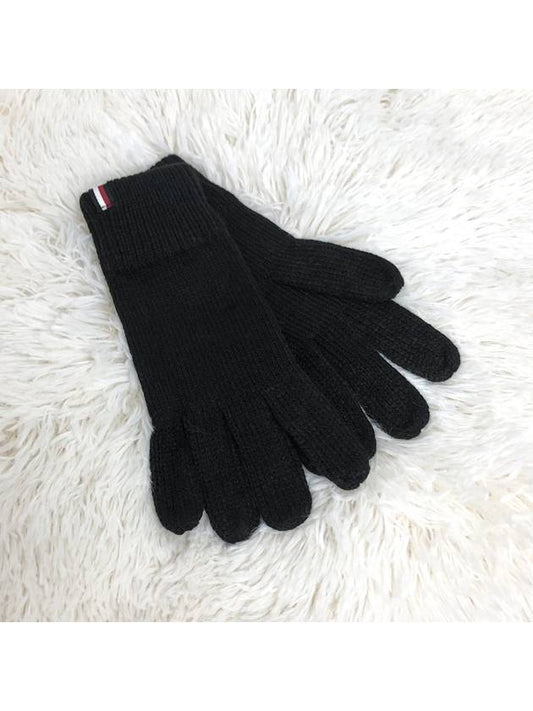 Split Stitch Black Men's Gloves - TOMMY HILFIGER - BALAAN 1