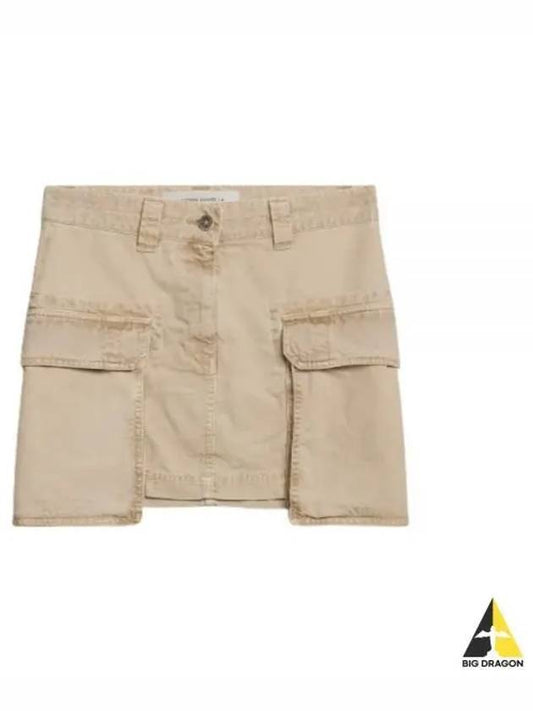Colored Cargo A-Line Skirt Khaki - GOLDEN GOOSE - BALAAN 2